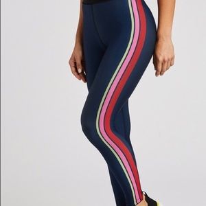 Ultracor SoulCycle Navy Striped Leggings Small